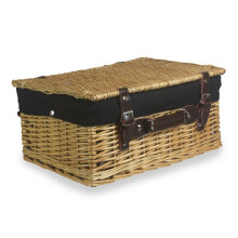 (Unlined) 41cm Buff Willow Wicker Picnic Basket