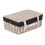 (Black) 36cm White Wash Willow Wicker Picnic Basket 1