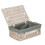 (White) 36cm White Wash Willow Wicker Picnic Basket 1