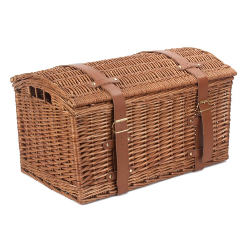 Light Steamed Domed Wicker Storage Basket 1
