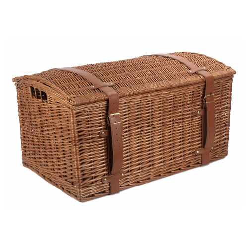 Light Steamed Domed Wicker Storage Basket 2