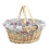 (Unlined) Small Swing Handle Wicker Shopping Basket 2
