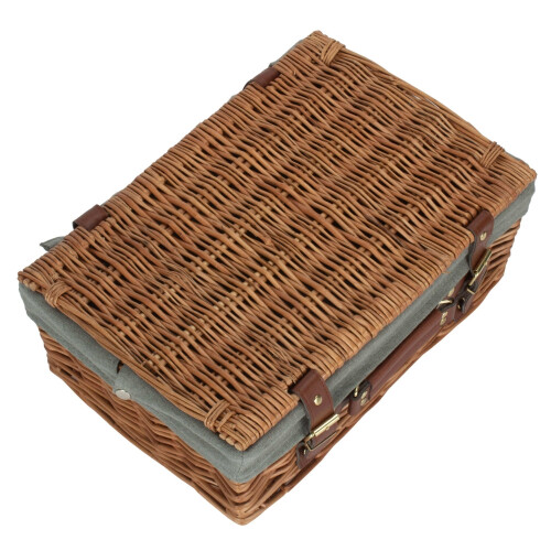 (Unlined) 35cm Light Steamed Wicker Picnic Basket