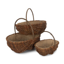 (Medium) Oval Unpeeled Willow Garden Trug