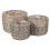 (Large) Round Antique Wash Wicker Planter 1