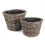 (Small) Tapered Rattan Round Planter with Plastic Lining 1