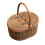 Two Tone Oval Picnic 2 Lids Empty Picnic Basket 2