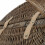 (White Lining) Wicker Antique Grey Finish Oval Picnic Basket 10