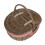 (White Lining) Wicker Antique Grey Finish Oval Picnic Basket 15