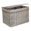 (Lined) 58cm Antique Wash Wicker Storage Basket 2