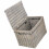 (Lined) 58cm Antique Wash Wicker Storage Basket 7