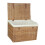 (Rose) Large Light Steamed Wicker Storage Basket 3