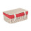 (Grey) 35cm Whitewash Willow Wicker Picnic Basket 9