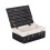 (White) 46cm Empty Black Willow Picnic Basket With Cotton Lining 2