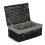 (White) 46cm Empty Black Willow Picnic Basket With Cotton Lining 9