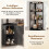 Corner Bookshelf with Storage, 5-Tier, Black, 180 cm 3