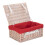 (Black) 41cm White Wash Wicker Willow Picnic Basket 9