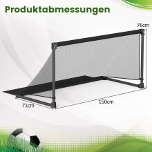 Opvouwbaar voetbaldoel 150x71x76cm met metalen frame en PE-net.
