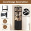Corner Bookshelf with Storage, 5-Tier, Black, 180 cm 5