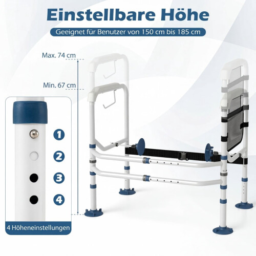 Verstelbaar toiletframe met opbergruimte, wit 2