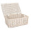 (White) 35cm Whitewash Willow Wicker Picnic Basket 12