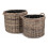 (Large) Rope Handled Rattan Round Planter with Plastic Lining 2