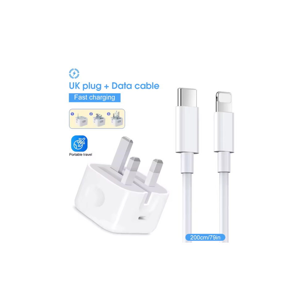 20W Pd Fast Charger For Iphone Foldable Plug Cable 031234564334