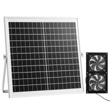 Solarventilator ausgestattet mit einem 15 W-Duoku-Solarpanel und zwei Ventilatoren, entworfen für die Luftabsaugung.