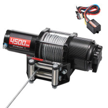 Guincho Elétrico 12 V CC 2041 kg para Quad-Duoku-SSV e Veículos Todo-terreno, Cabo de Aço 6 mm x 12 m, Controle Remoto
