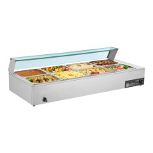 Aquecedor de pratos elétrico a vapor - DUOKU - M-2224 - 1700 W - Aço inoxidável - Para buffet self-service