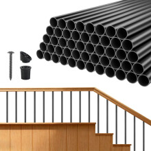 Balustres de Terraço 81,3 cm-Duoku-Lote de 125, Barras de Alumínio para Guarda-corpo de Terraço, Varanda e Escada