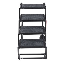 Escalier Pliable à 4 Marches Pour Animaux-Duoku-Adapté Aux SUV-Camions-Lits Hauts Et Canapés-Supporte Jusqu'à 90,72 kg