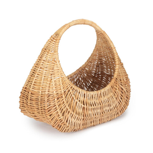 Buff Willow Gondola Wicker Shopping Basket 1