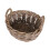 Set of 2 Grey Kubu Oval Baskets 6