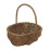 Small Rustic Unpeeled Wicker Shopping Basket 2