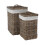 Set of 2 Grey Kubu Square Linen Baskets 1