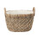 Brown Rattan Oval Handled Laundry Basket 1