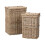 Set of 2 Grey Kubu Rectangular Linen Baskets 1