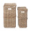 Set of 2 Grey Kubu Rectangular Linen Baskets 3