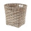 Grey Kubu Rattan Round Storage Basket with Square Base 3