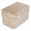 (Navy) 60cm Whitewash Chest Wicker Storage Basket 8