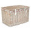 (Navy) 60cm Whitewash Chest Wicker Storage Basket 10