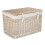 (Navy) 60cm Whitewash Chest Wicker Storage Basket 13