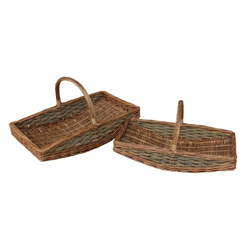 (Small) Unpeeled Willow Garden Trug Basket 1