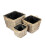 (Medium) Square Tapered Rope Handled Rattan Planter With Plastic Lining 3