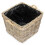(Medium) Square Tapered Rope Handled Rattan Planter With Plastic Lining 7
