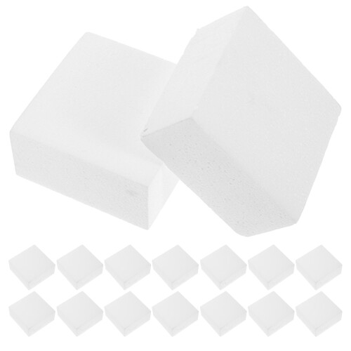 16Pièces Blocs De Mousse Carrés Blancs Pour Modelage DIY Sculptures
