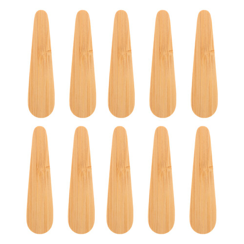 10Pièces Spatules Cosmétiques Bambou Beige Mixage