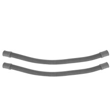 2Pièces Tube D'évacuation Évier Gris En Caoutchouc+pe Résistant Fuites