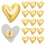 30Pcs Gold Heart Push Pins Plastic Flatback Thumbtacks for Cork Boards 1